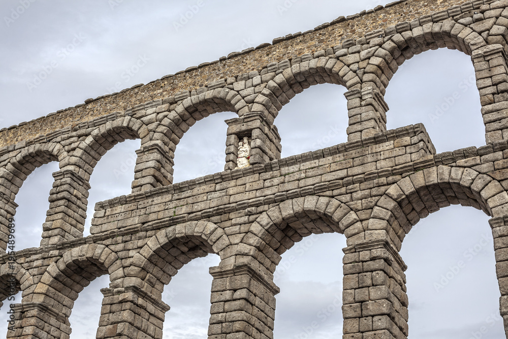 The roman aqueduct of Segovia,Castilla y Leon,Spain.