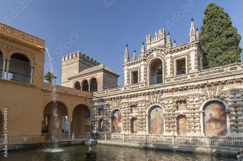 Alcazar of Seville, Reales Alcazares de Sevilla, Andalucia, Spain.