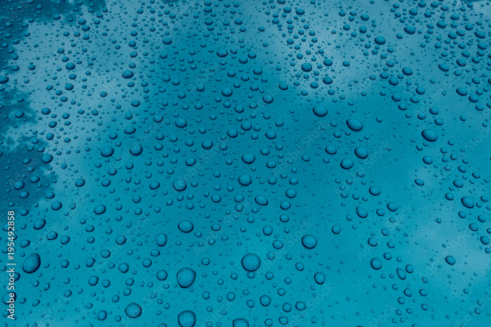 Water drops on metal surface Water drops on metal surface