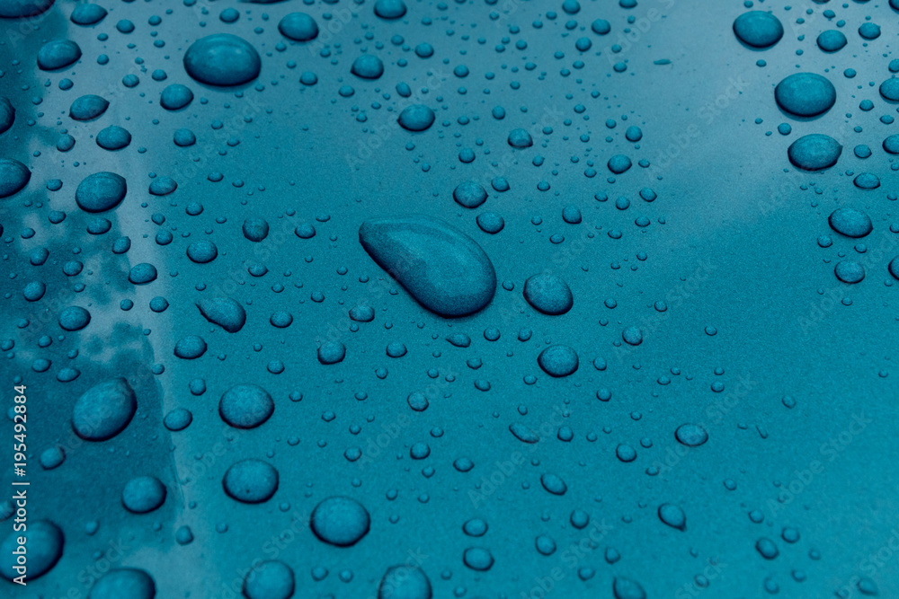 Water drops on metal surface Water drops on metal surface