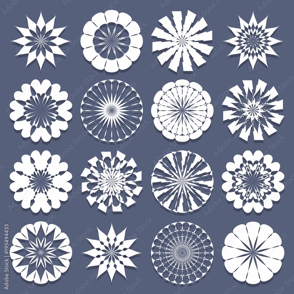 Design Abstract Spiral Patterns Template Set vector ilustration Design Abstract Spiral Patterns Template Set vector ilustration