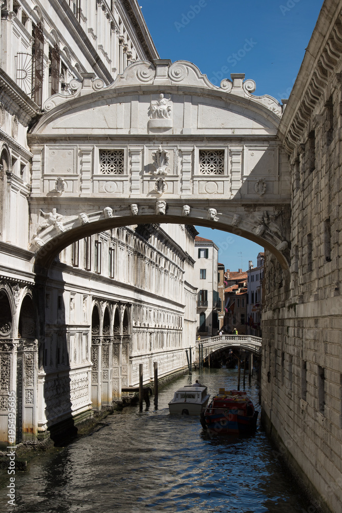 Venice, Bridge of sighs.
Characteristic little bridge that connect historical Ducal Palace with prison.