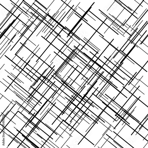Asymmetrical texture with intersecting vertical and horizontal lines, abstract geometric pattern. Vector illustration