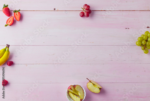 Fruit background with copy space