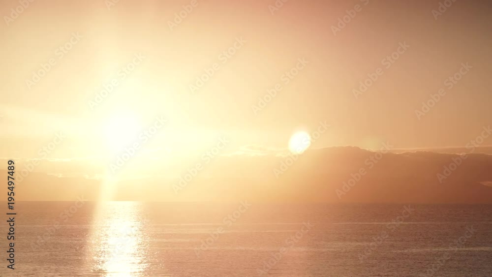 Scenic sunrise sun rising over sea surface, Greece Peloponnese, time lapse Scenic sunrise sun rising over sea surface, Greece Peloponnese, time lapse