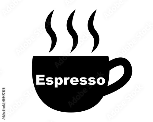 Espresso coffee pictogram vector