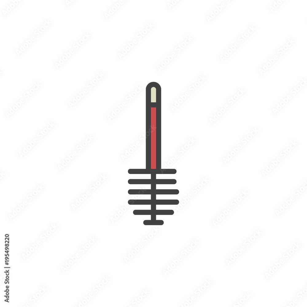 Toilet brush filled outline icon, line vector sign, linear colorful pictogram isolated on white. Bowl Brush symbol, logo illustration. Pixel perfect vector graphics Toilet brush filled outline icon, line vector sign, linear colorful pictogram isolated on white. Bowl Brush symbol, logo illustration. Pixel perfect vector graphics