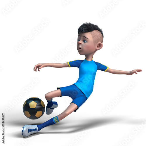 footballer boy cartoon