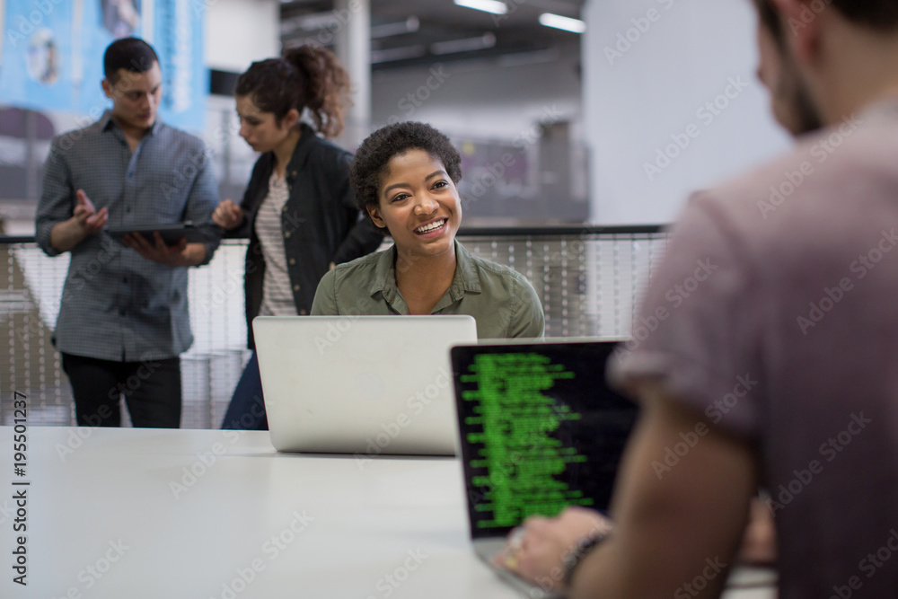 Coders working in an office Coders working in an office