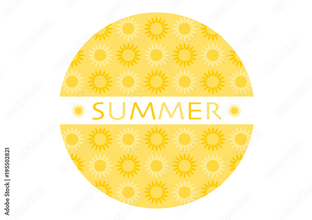 Summer 夏 ひまわり イラスト ロゴ Stock ベクター Adobe Stock Summer 夏 ひまわり イラスト ロゴ Stock ベクター Adobe Stock