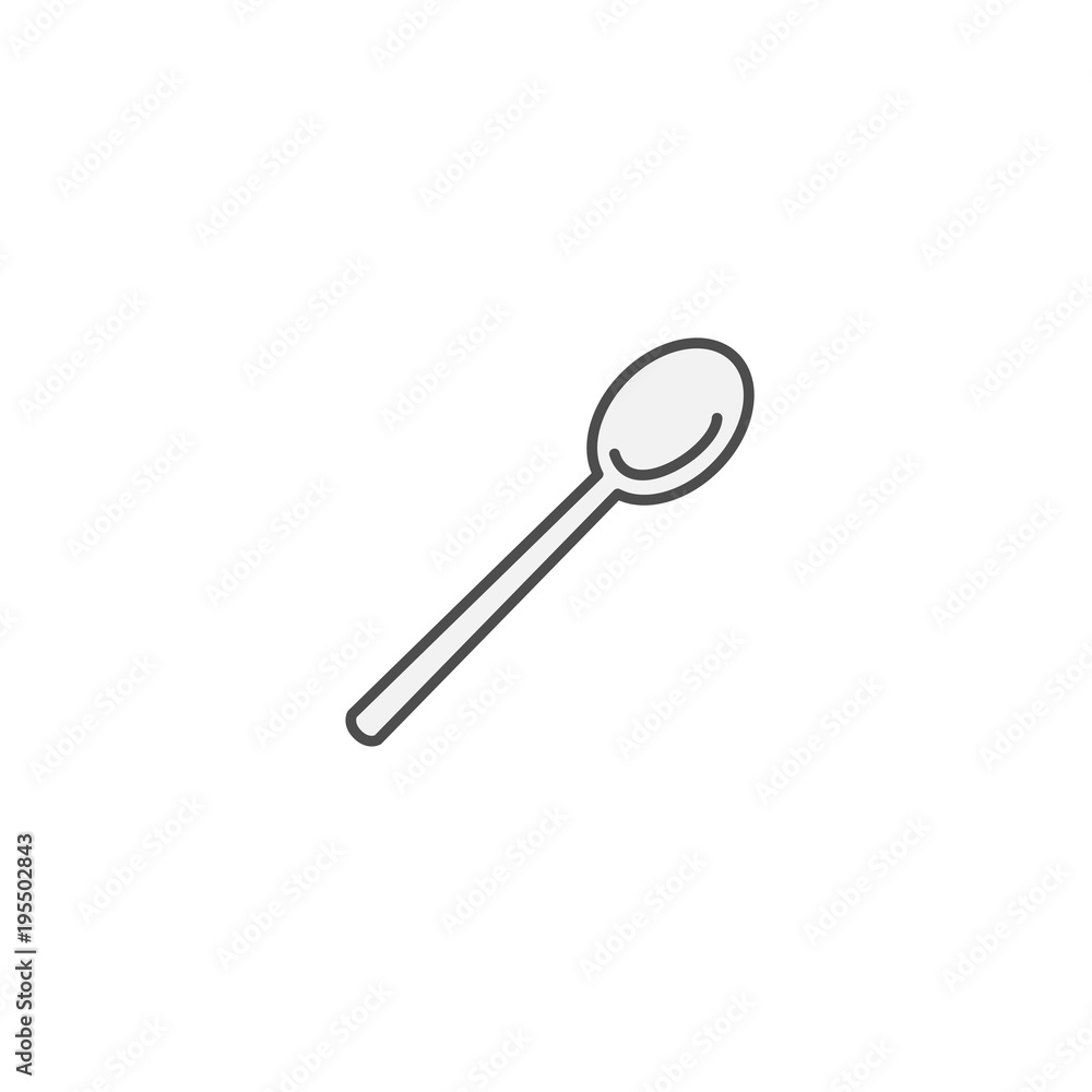 spoon icon. Kitchen appliances for cooking Illustration. Simple thin line style symbol. spoon icon. Kitchen appliances for cooking Illustration. Simple thin line style symbol.