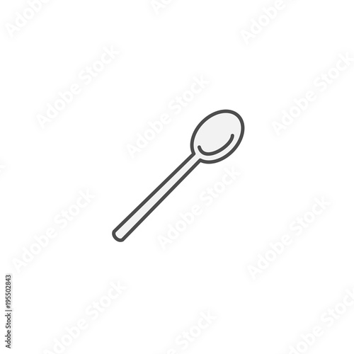 spoon icon. Kitchen appliances for cooking Illustration. Simple thin line style symbol.