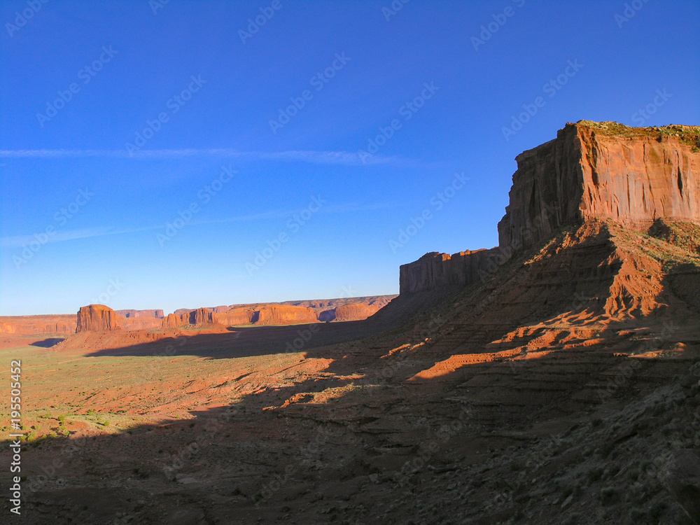 Monument Valley panorama on Utah and Arizona border 
