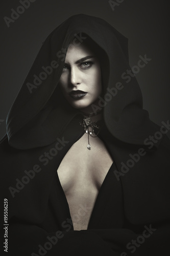 Mysterious beautiful vampire