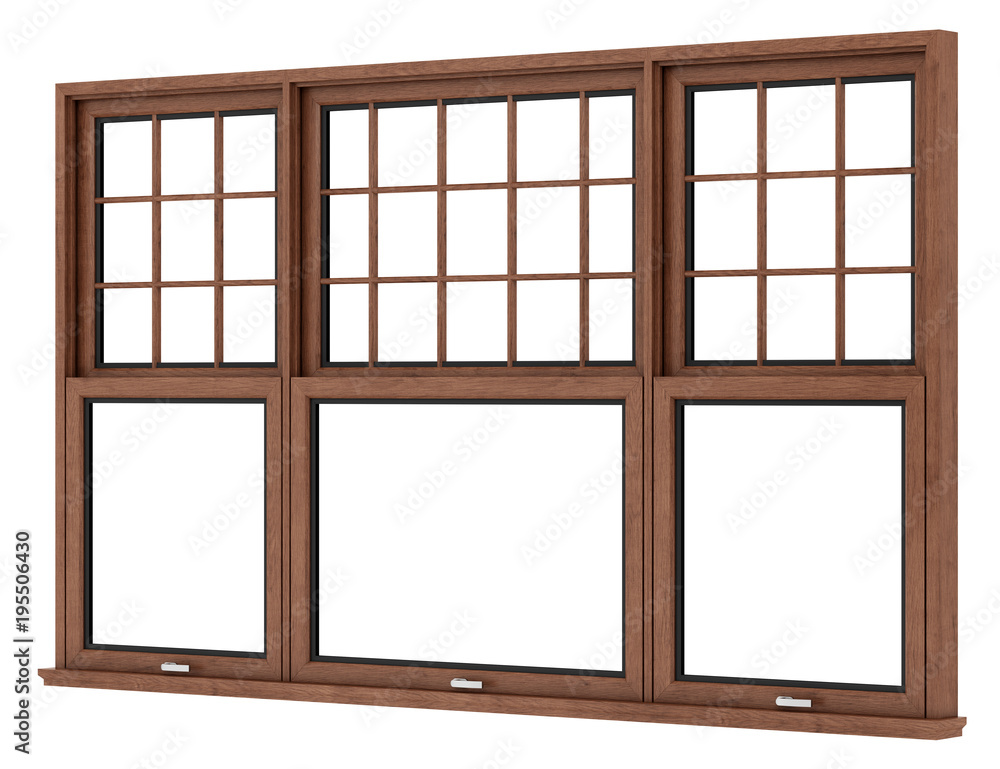 brown wooden window isolated on white background brown wooden window isolated on white background