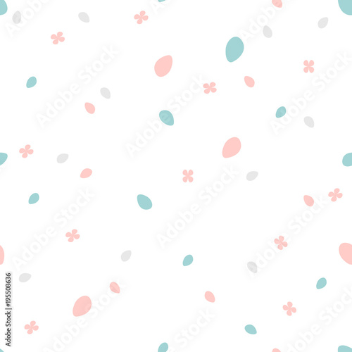 Creative unusual unique artistic hand drawn seamless pattern Easter eggs trendy background for advertising  social media  web design  etc. Vector Illustration