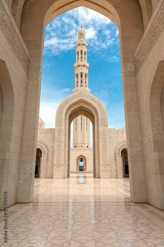 wejście do meczetu, Grand Mosque, Muscat, Oman