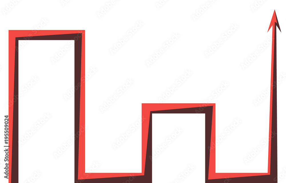 red arrow graph on white background red arrow graph on white background