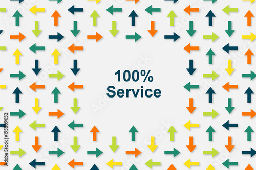 Wallpaper Pfeile - 100 Prozent Service