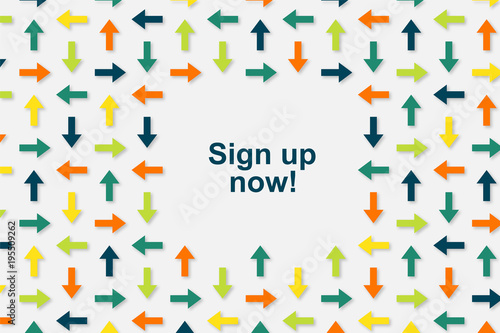 Wallpaper Pfeile - Sign up now