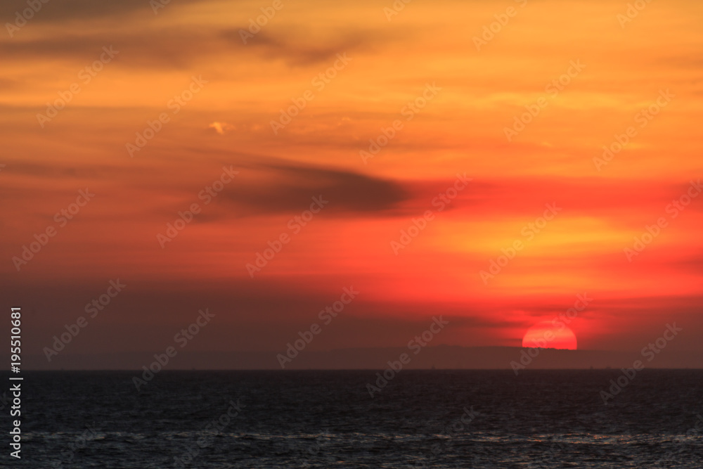 Scenic view of sunset muine