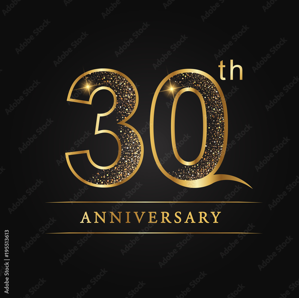 Anniversaryaniversary Thirty Years Anniversary Celebration Logotype