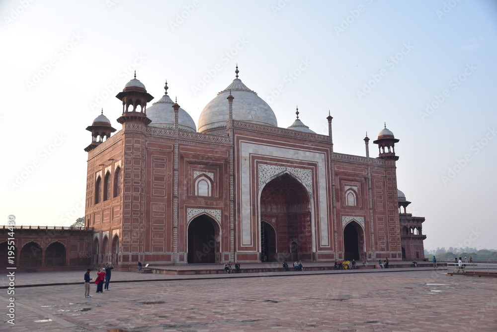 Mosque at the Taj Mahal, Agra, Northern India