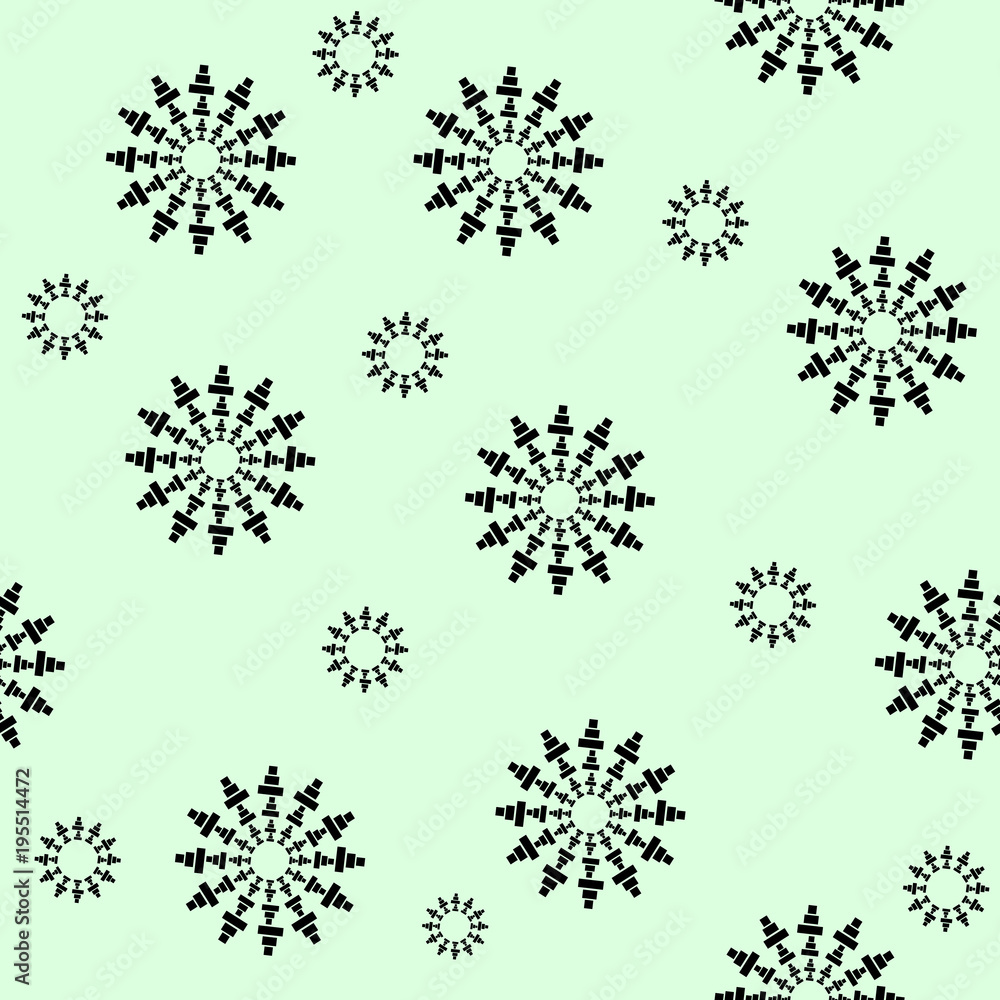 Circular element made of squares seamless pattern. Squares seamless rotating. Abstract monochrome design element seamless Circular element made of squares seamless pattern. Squares seamless rotating. Abstract monochrome design element seamless