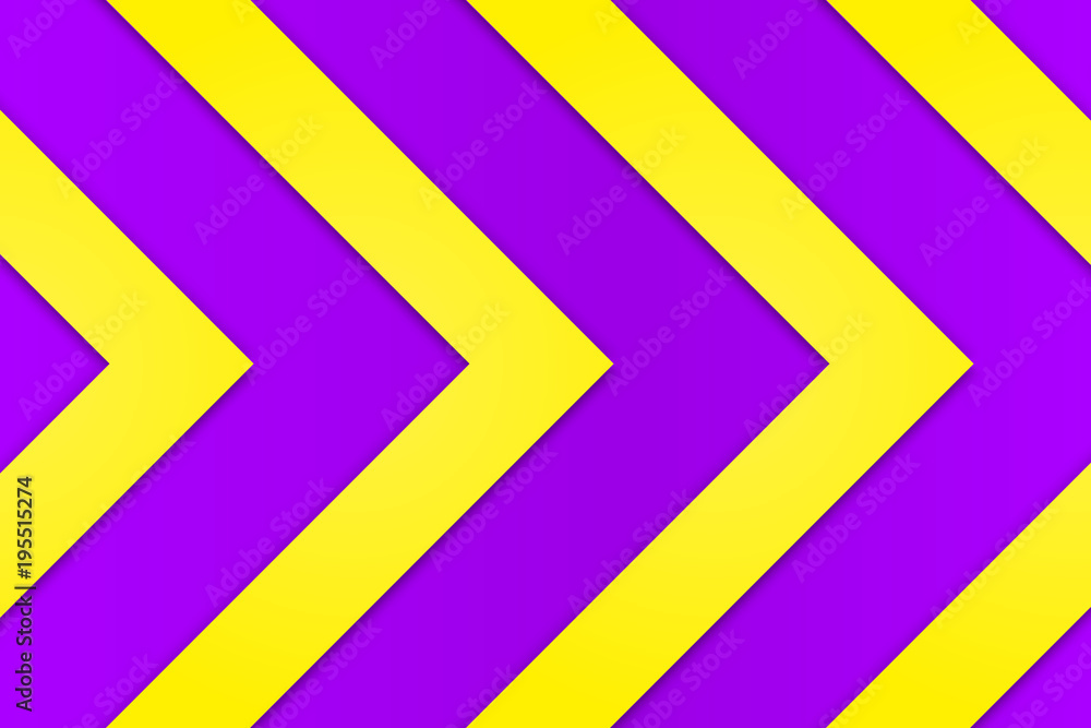 Abstract geometric background with purple and yellow arrows Abstract geometric background with purple and yellow arrows