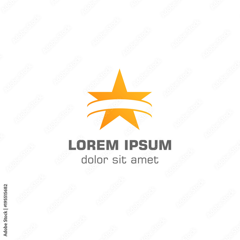 Abstract star. Vector logo template Abstract star. Vector logo template
