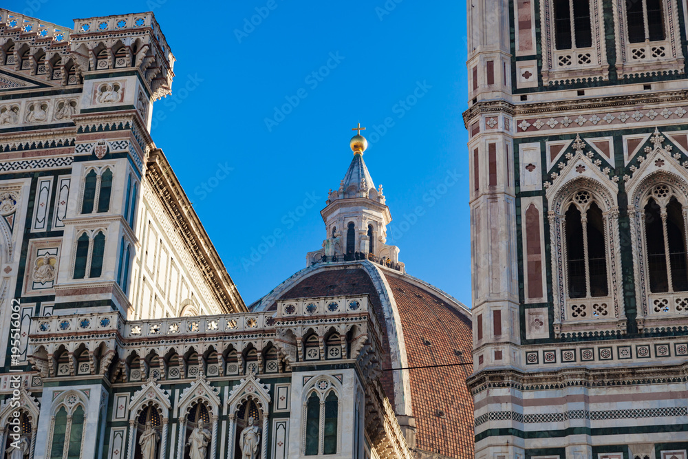 Fragment of Cathedral Santa Maria del Fiore in Florence, Italy.