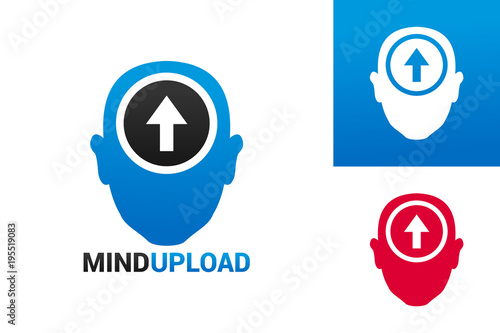 Mind Upload Logo Template Design Vector, Emblem, Design Concept, Creative Symbol, Icon