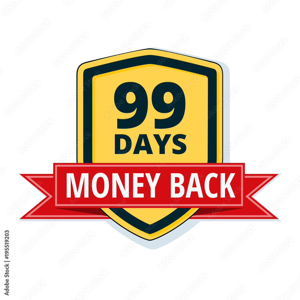 99 Days Money Back Shield illustration 99 Days Money Back Shield illustration