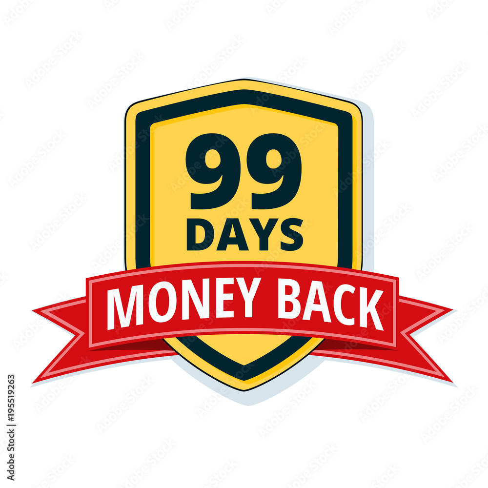 99 Days Money Back Shield illustration 99 Days Money Back Shield illustration
