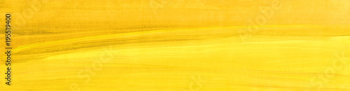 Abstract painting brushstroke. Yellow background