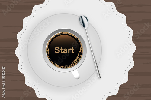 Kaffeetasse mit Untertasse - Start