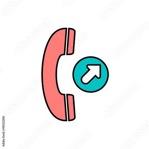 Arrow call outgoing phone phone call telephone icon