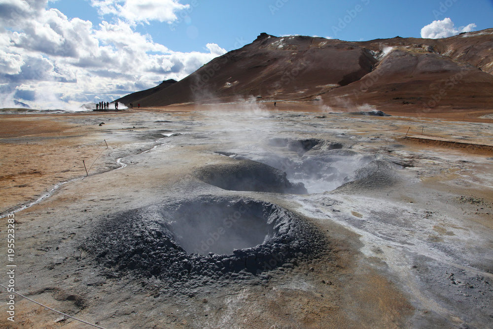 Hot springs Namafjall in Iceland