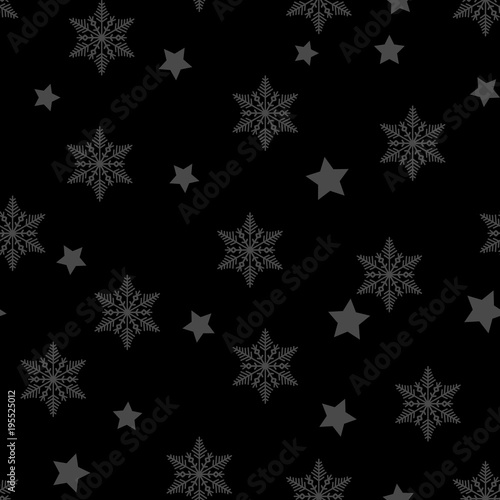 Winter Seamless Snowflake and star seamless Pattern. Vector EPS 10. snowflakes seamless