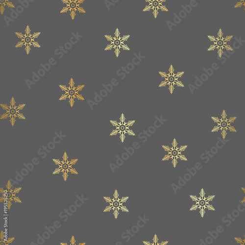 Winter Seamless gold Snowflake Pattern. Vector EPS 10. snowflakes seamless