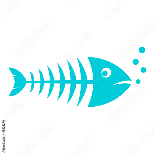 Photography Blue skinny fish vector icon