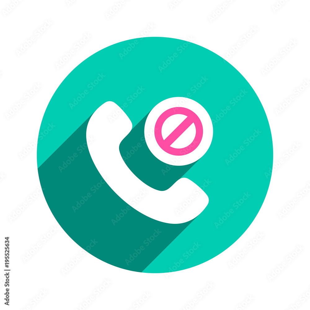 Blocked handle handset phone private restricted telephone icon Blocked handle handset phone private restricted telephone icon