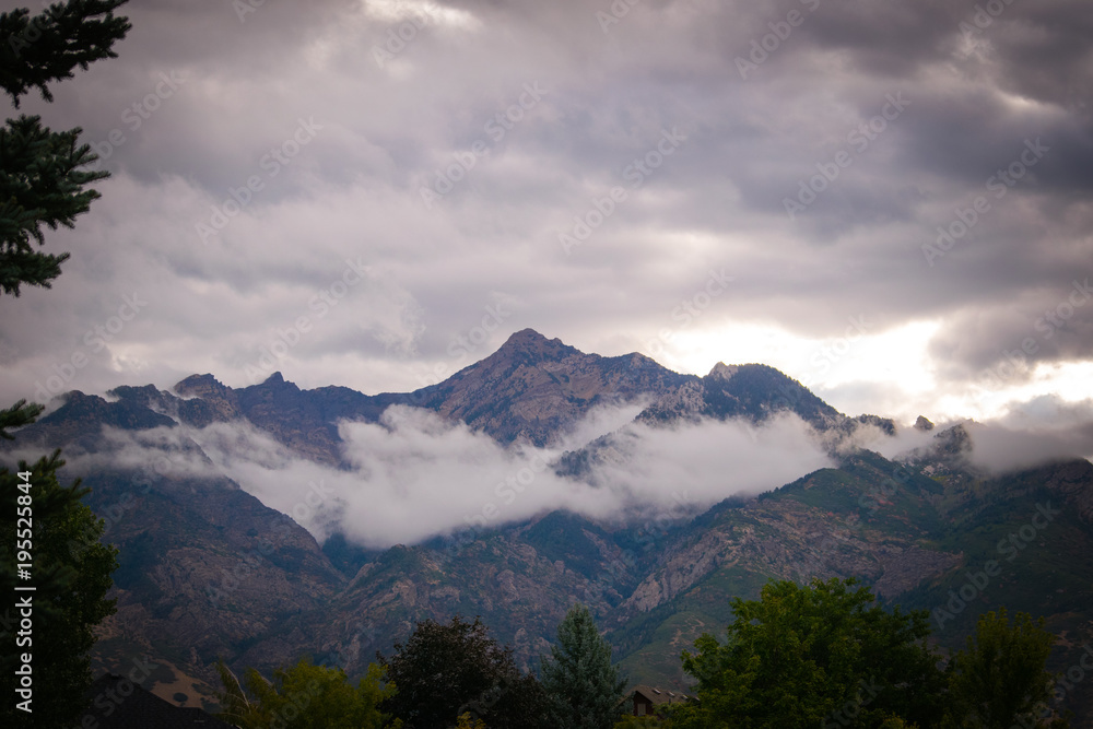 Clouds draping mountains Clouds draping mountains