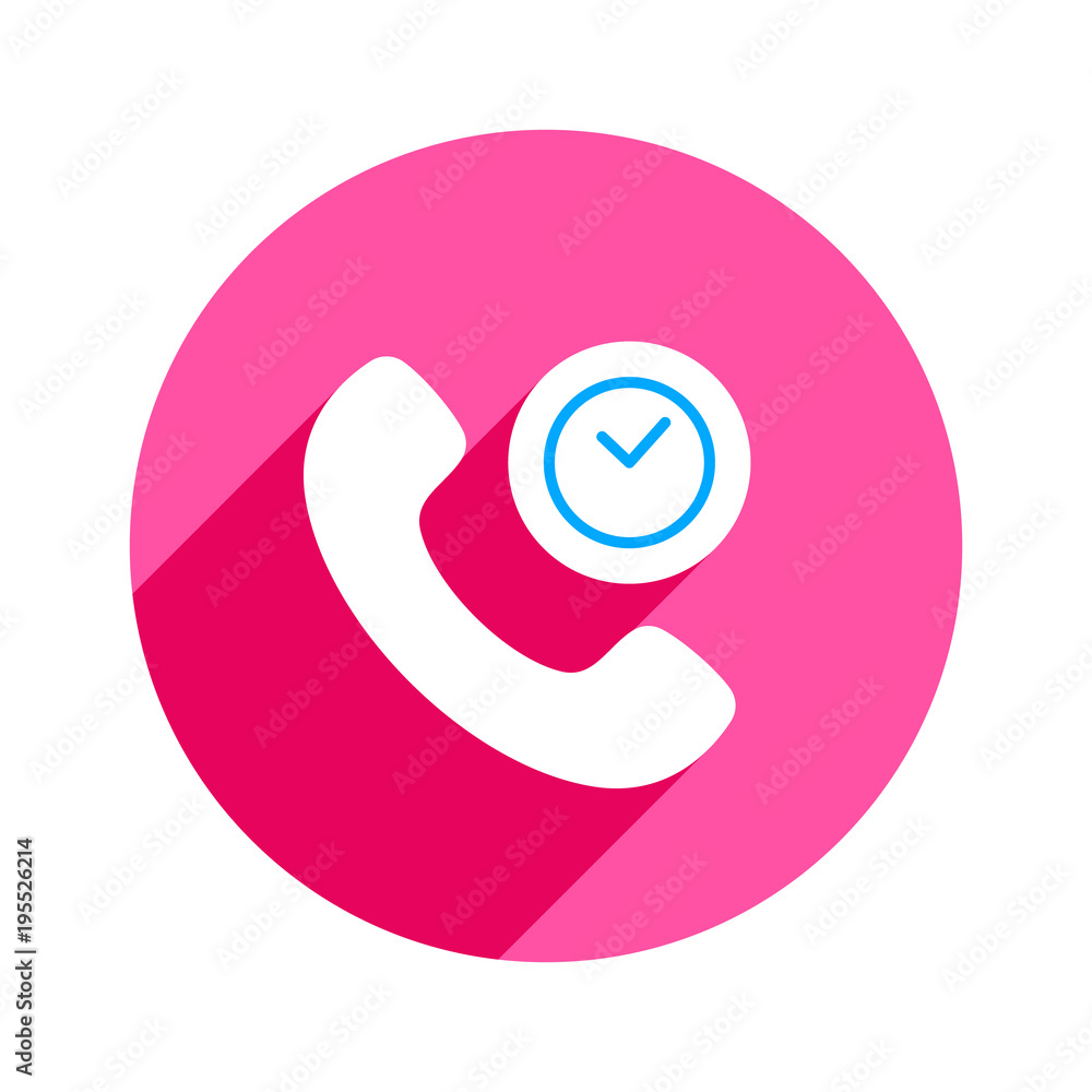 Clock deadline handle handset phones telephone icon Clock deadline handle handset phones telephone icon