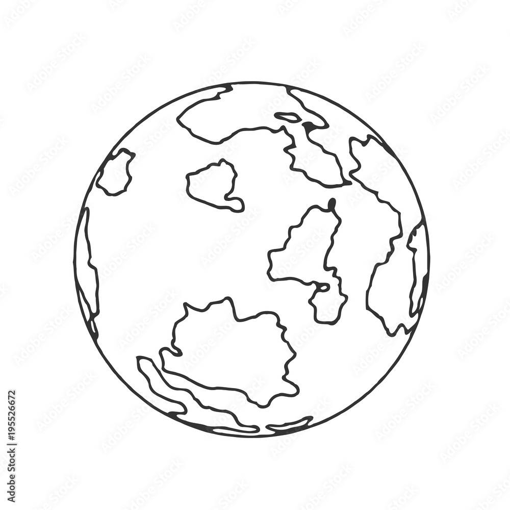 Earth globes isolated on white background. Flat planet Earth icon