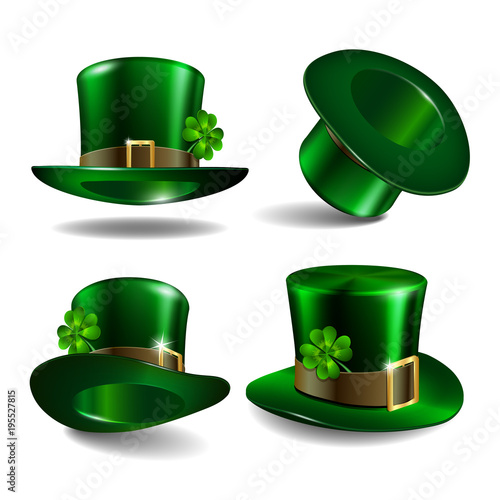 St Patricks day hats. Vector