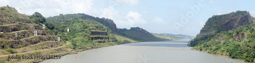 Culebra Cut is an artificial valley that cuts through the Continental Divide photo