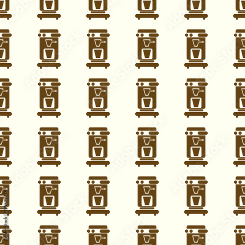 Coffee vector illustration on a seamless pattern background