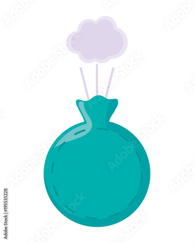 blue whoppie cushion over white background vector illustration