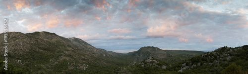 Panorama of landscape with mines in Bosnia and Herzegovina